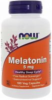 Мелатонин Now Melatonin 5 mg, 180 Veg Capsules (811978)